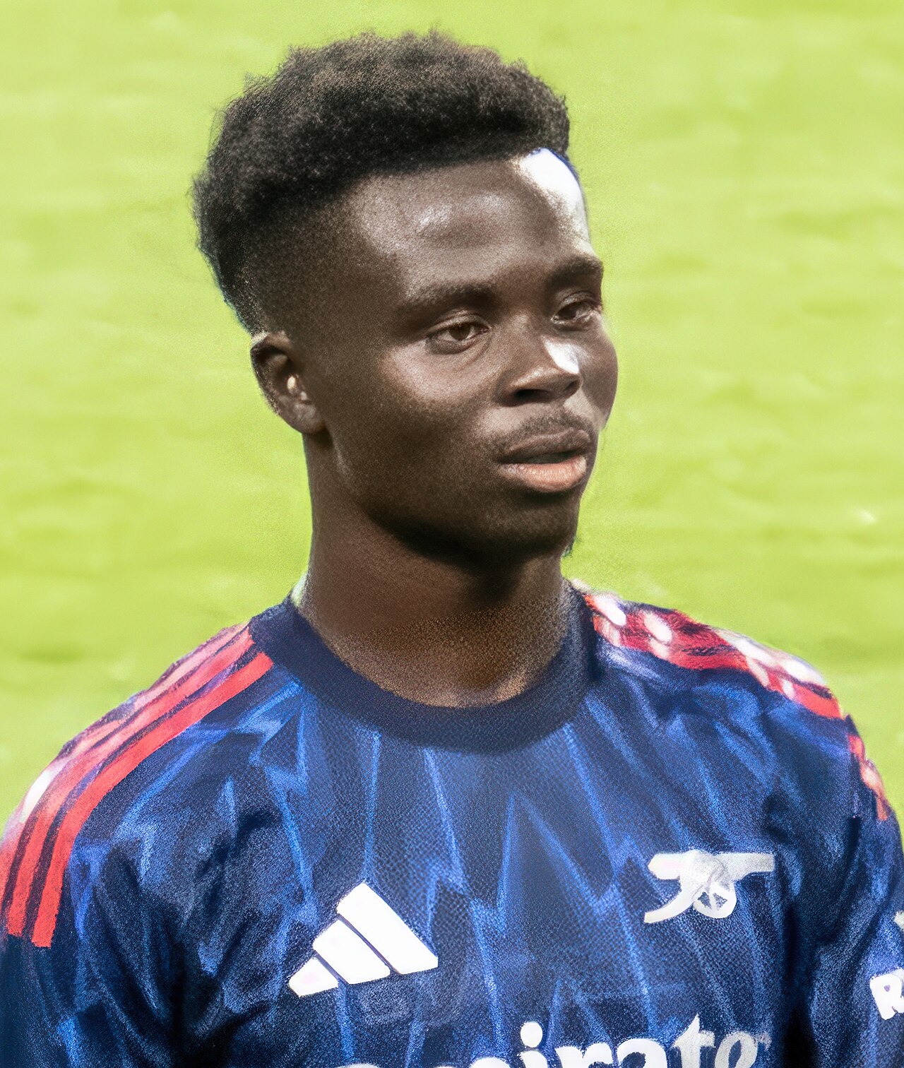 Bukayo Saka in Arsenal colours